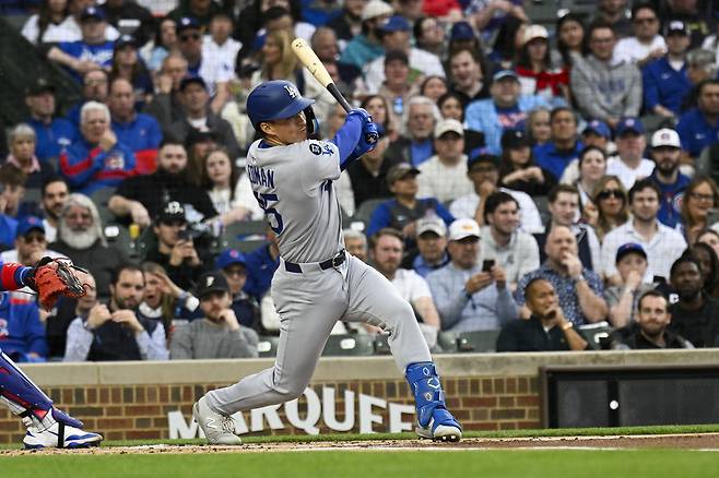 타격하는 토미 에드먼.  시카고 | 이매진이미지연합뉴스