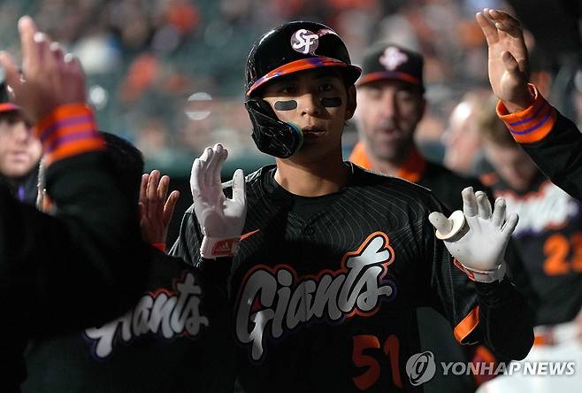 득점한 이정후 [AFP=연합뉴스]