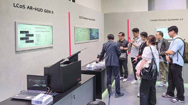 23일 중국 상하이 국가전시컨벤션센터에서 열린 ‘2025 오토상하이(상하이 모터쇼)’에 꾸려진 현대모비스 부스 전경. (사진= 한국자동차기자협회)