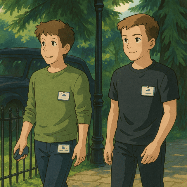 챗GPT가 지브리 스타일로 재해석한 샘 알트먼 오픈AI CEO(왼쪽)와 남편 올리버 멀헤린(오른쪽)의 사진 (사진=챗GPT)