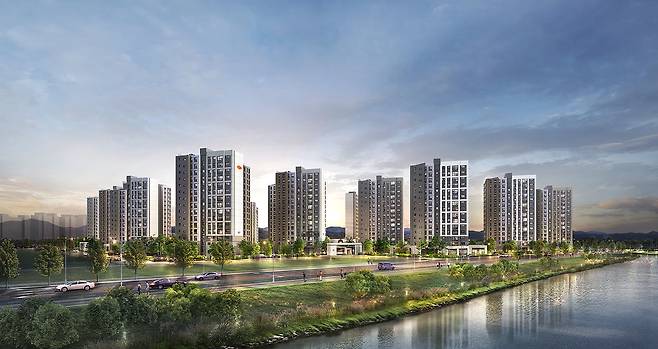 ‘e편한세상 대장 퍼스티움’ 단지 투시도. /DL이앤씨 제공