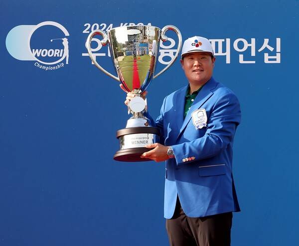 임성재, 김백준, 이정환, 이수민, 조우영, 김비오, 이상희, 강경남 프로 등이 출전하는 2025년 한국프로골프(KPGA) 투어 우리금융 챔피언십. 사진은 2024년 우승자 임성재의 모습이다. 사진제공=KPGA