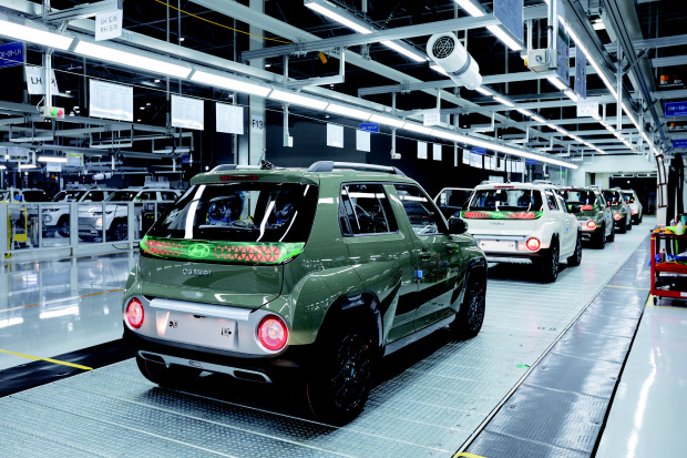 GGM 공장에서 캐스퍼 차량이 생산되고 있다. [GGM 제공]