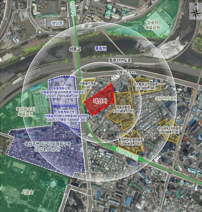 [서울=뉴시스] 성수1구역 위치도. 2025.04.24 (사진 제공=서울시) photo@newsis.com *재판매 및 DB 금지