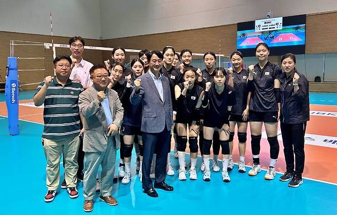 [서울=뉴시스] 2023년 여자배구 유스대표팀. (사진=한국배구연맹 제공) 2023.07.18. *재판매 및 DB 금지