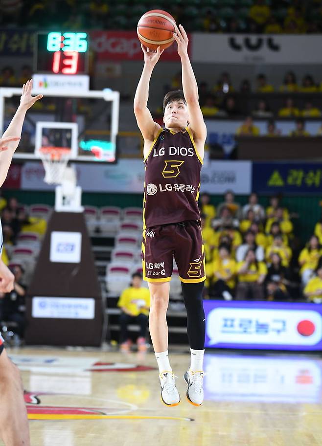 [서울=뉴시스] 프로농구 창원 LG의 양준석. (사진=KBL 제공)