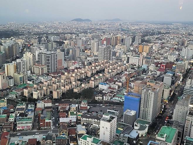 제주시내 전경.