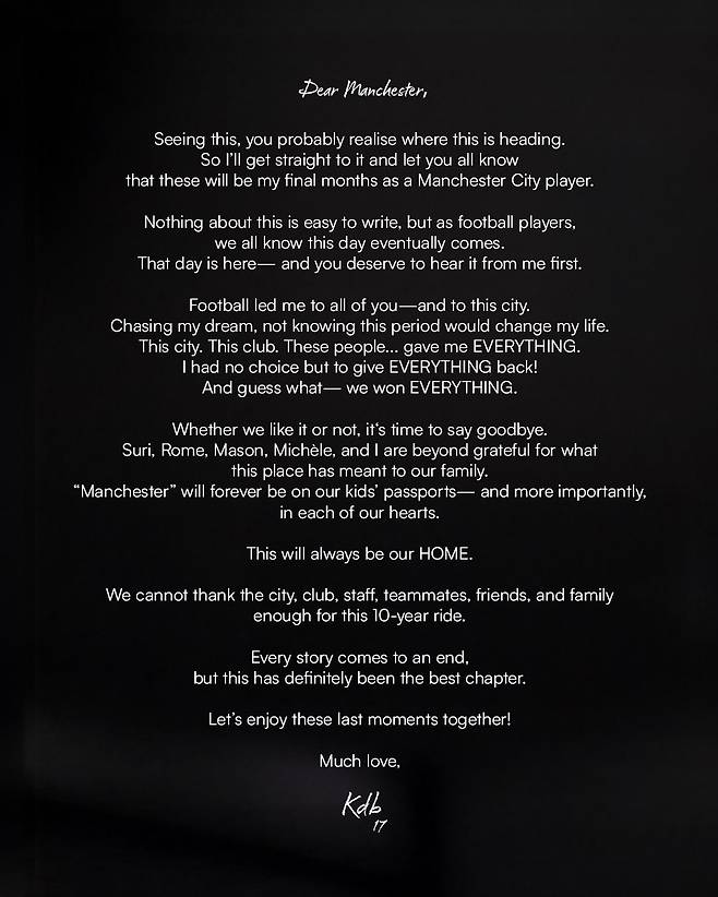 케빈 더 브라위너 SNS