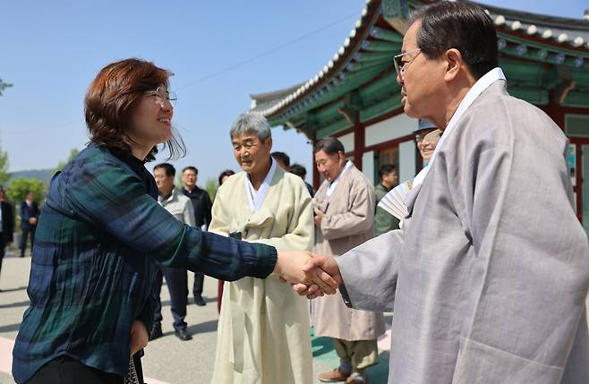 안동 하회마을 찾은 장미란 문체부 차관 [문화체육관광부 제공. 재판매 및 DB 금지]