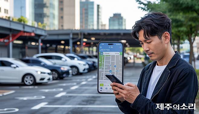 AI가 생성한 공유주차 이미지.