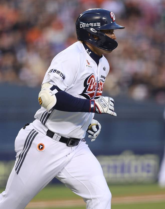 김재환 주루사 이후 분위기가 롯데에 넘어갔다. 사진 | 두산 베어스