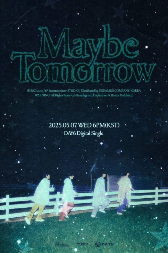 그룹 DAY6가 5월 7일 새 디지털 싱글을 발매한다. /JYP엔터테인먼트