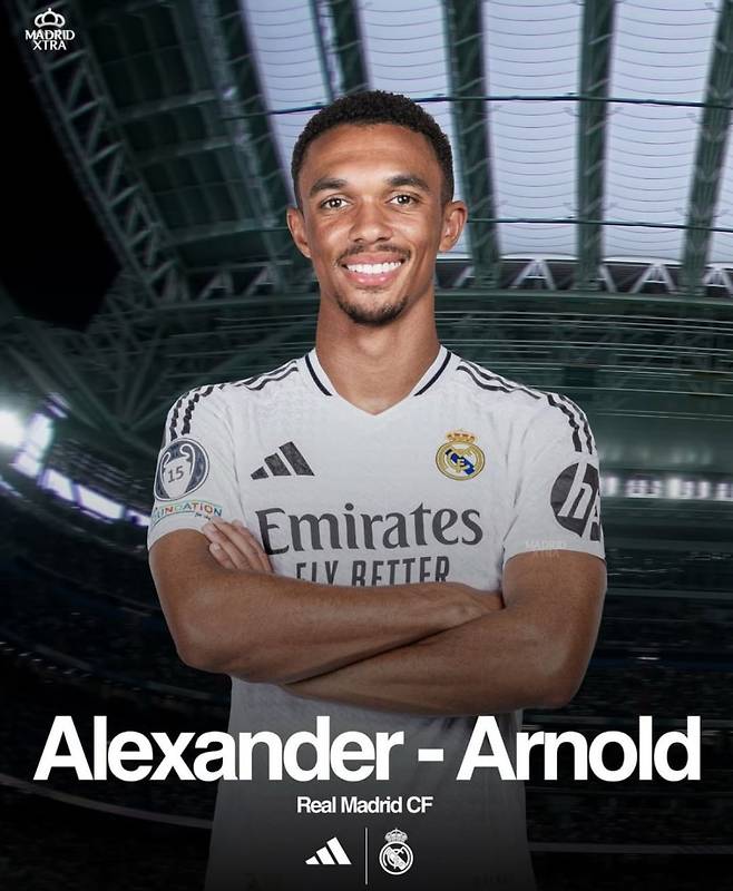 트렌트 알렉산더아놀드의 레알 마드리드 유니폼 합성 사진. 사진=마드리드 엑스트라