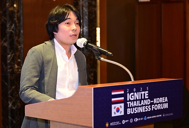 캄피 사라피롬 아시아 산업단지 본부장이 세션발표를 하고 있다.  이상섭 기자