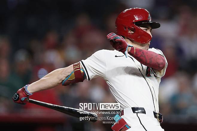 ▲ 코빈 캐롤은 시즌 초반 리그 홈런 선두로 나서는 등 역대급 장타 페이스를 선보이고 있다