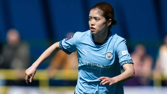 하세가와 유이. /사진=맨체스터 시티 공식 홈페이지 갈무리