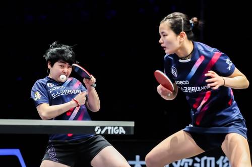 WTT 컨텐더 타이위안 여자복식에 나선 김나영(오른쪽)과 유한나 [WTT 인스타그램 캡처. 재판매 및 DB 금지]