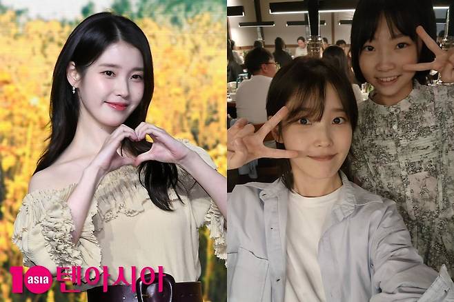 가수 아이유, 아역배우 김태연/사진=텐아시아 사진DB, 김태연 SNS