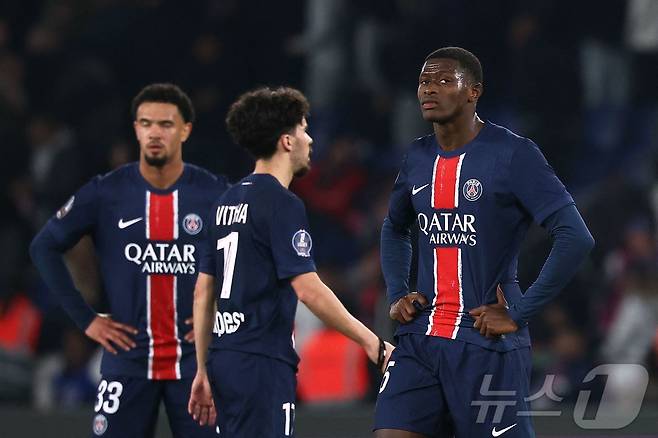 무패 우승이 무산된 PSG ⓒ AFP=뉴스1
