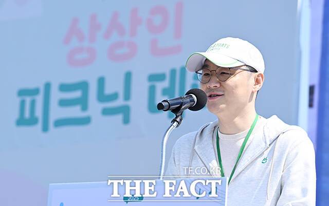 개회사 하는 유준원 상상인 그룹 대표이사.