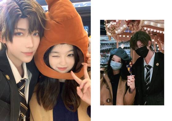 중국에서 게임 속 미소년처럼 꾸민 여성을 고용해 하는 데이트가 인기를 얻고 있다. 의뢰인도, 게임 속 캐릭터로 분장한 이도 대부분 여성이다. 사진 X 캡처