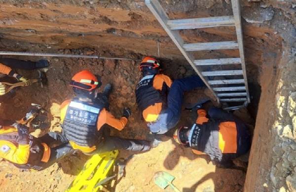 고양시 매몰사고 구조 현장. 연합뉴스