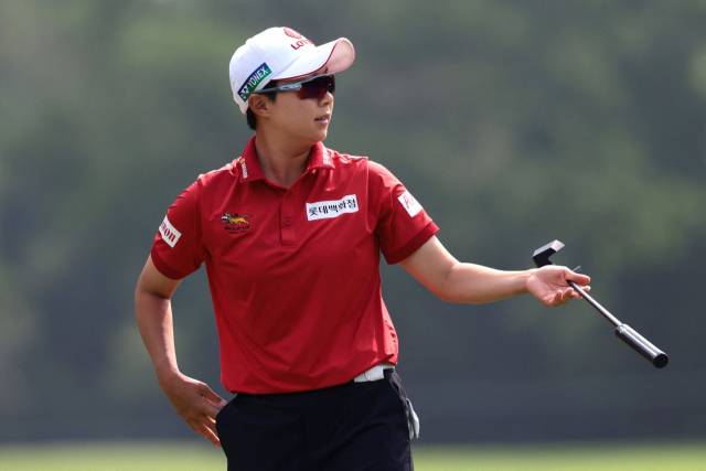 셰브론 챔피언십 2라운드에서 공동 2위에 나선 김효주. 사진 제공=AFP연합뉴스