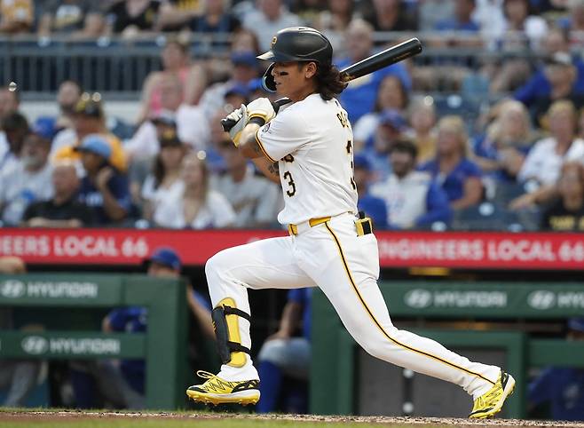 피츠버그 파이리츠 산하 트리플A에서 뛰고 있는 배지환이 26일(한국시간) 더블헤더 1, 2차전에 출전해 7타수 2안타 1볼넷 2득점을 기록했다. 사진 연합뉴스