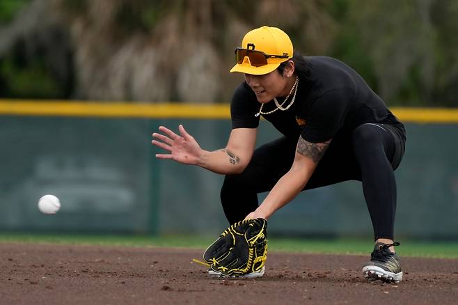 피츠버그 파이리츠 산하 트리플A에서 뛰고 있는 배지환이 26일(한국시간) 더블헤더 1, 2차전에 출전해 7타수 2안타 1볼넷 2득점을 기록했다. 사진 연합뉴스