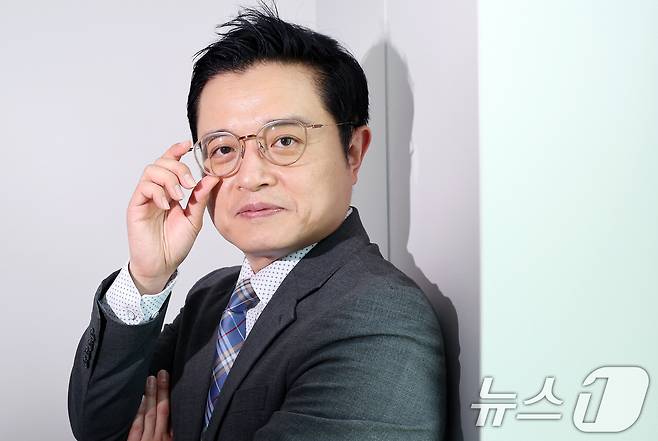 정대진 한라대 교수가 서울 종로구 뉴스1 본사에서 인터뷰를 갖고 있다. 2025.4.21/뉴스1 ⓒ News1 이동해 기자