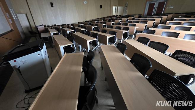 서울의 한 의과대학 강의실이 텅 비어 있다. 곽경근 대기자