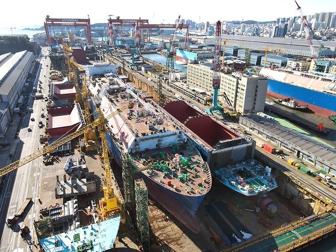 HD현대중공업 울산조선소의 모습. <자료=HD현대중공업>