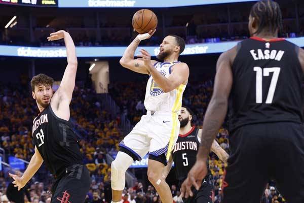 골든스테이트는 버틀러의 공백에도 휴스턴을 이겼다. 사진= Santiago Mejia/San Francisco Chronicle via AP= 연합뉴스 제공