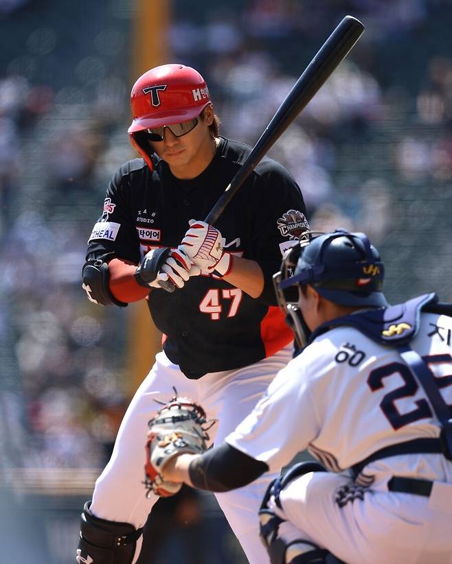 ▲ 이범호 KIA 감독은 나성범의 타격 슬럼프에 대해 약점에 너무 신경을 쓰지 말 것을 조언했다 ⓒKIA타이거즈