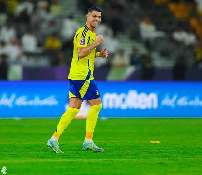 호날두가 득점하고 기뻐하고 있다. /사진=알 나스르 공식 SNS