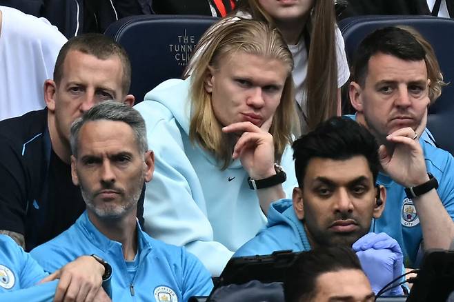 엘링 홀란(가운데). 사진=AFP 연합뉴스