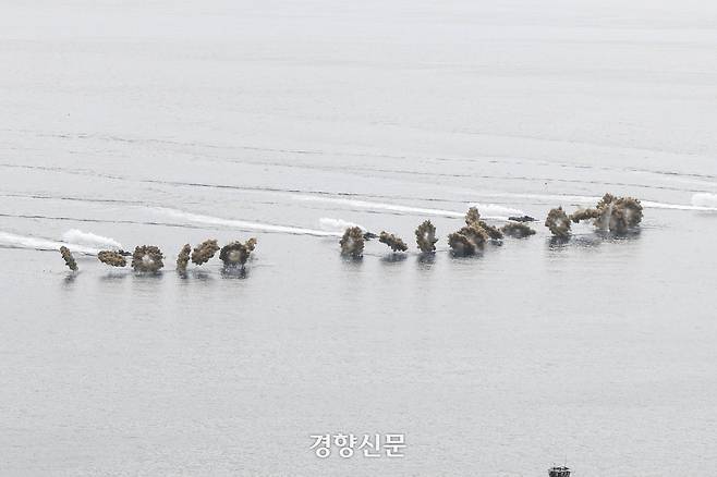 28일 포항 독석리 해안에서 진행된 해군·해병대 합동상륙훈련에서 상륙돌격장갑차(KAAV)가 해상돌격을 실시하고 있다. 해군·해병대 제공.