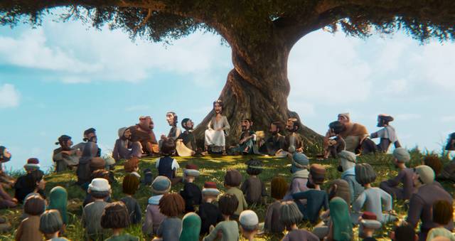 예수님이 산 위에서 설교를 전하는 산상수훈 장면. 모팩스튜디오 제공