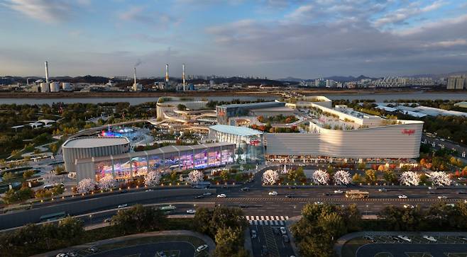 화성국제테마파크 관광단지 내 주요 상업시설(스타필드) 조감도. /사진제공=(주)신세계프라퍼티