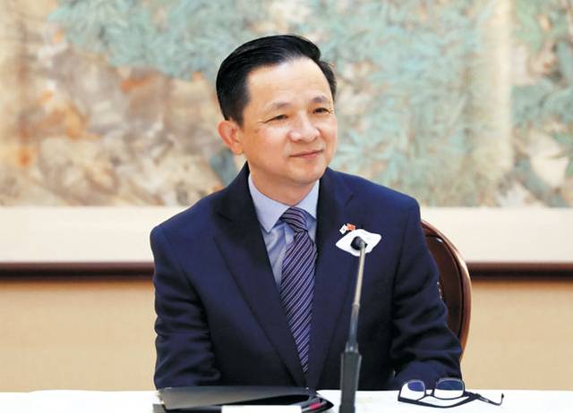 다이빙 주한 중국대사가 지난 2월 서울 중구 주한중국대사관에서 국내 언론과 간담회를 열고 취재진의 질문을 듣고 있다. 뉴시스