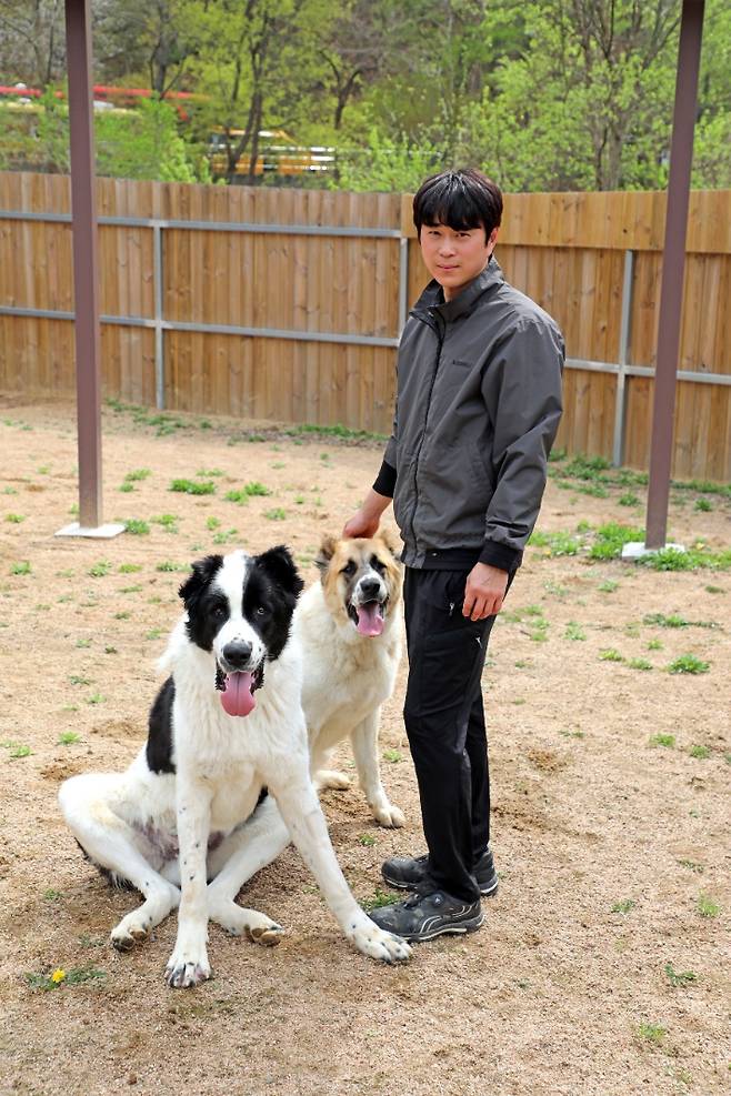 해피(앞)과 조이의 현재 모습. 서울대공원 제공