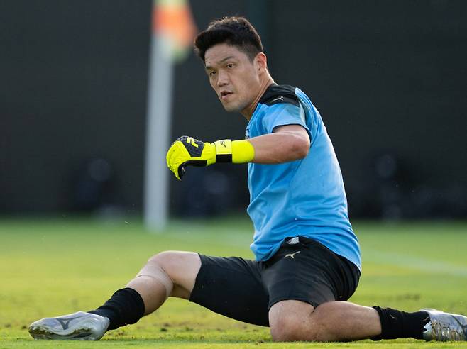 가와사키 골키퍼 정성룡. /사진=가와사키 공식 SNS 갈무리