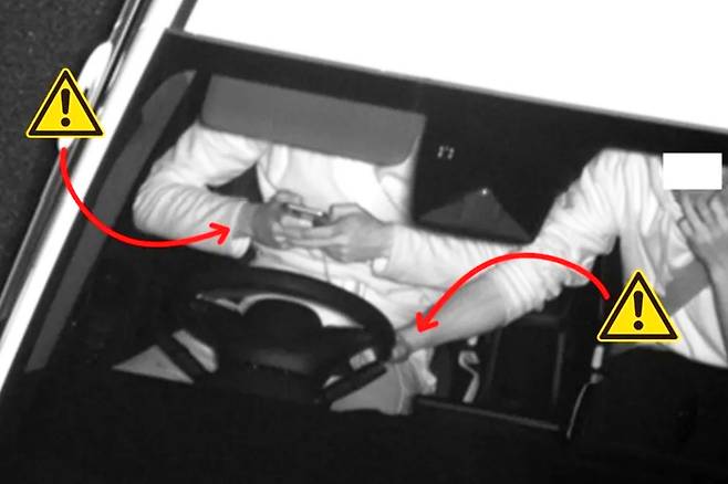 AI 단속 카메라로 적발된 운전자