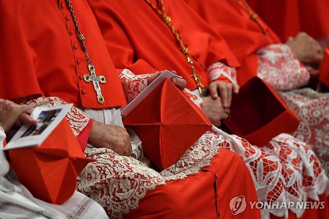 비밀회의를 통해 새로운 교황을 선출하게 될 추기경들 [AFP 연합뉴스 자료사진. 재판매 및 DB 금지]
