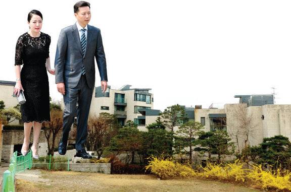 노현정 정대선 부부가 살고 있는 성북동 고급 빌라 단지.이들 부부의 집은 경매에 나왔으나 2차례 유찰됐다.