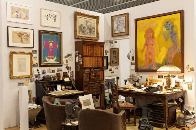 KAIST 기획전 '명작의 금고'에 작품을 출품한 뉴욕 신갤러리 신홍규 대표의 전시실 신하우스 내부 모습.(사진=KAIST)