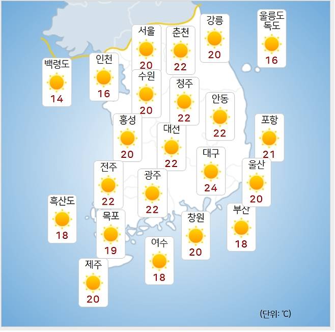 ⓒ기상청: 오늘(30일) 오후 날씨