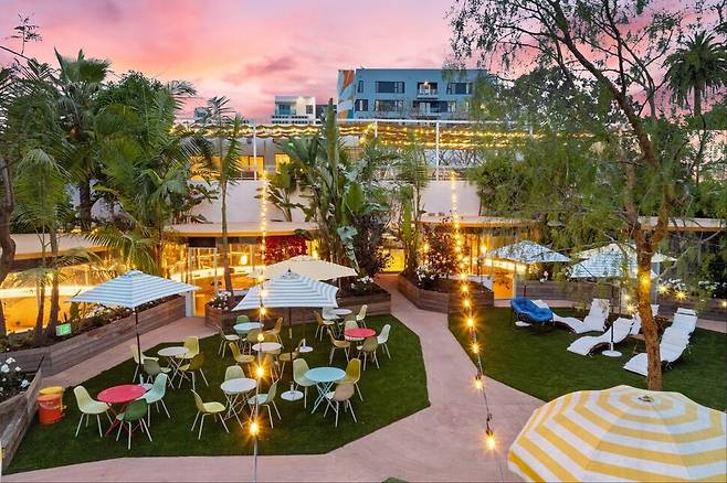 미국 로스앤젤레스(LA) 시내에 자리한 ‘더 프리저브’ 야외정원. 결혼식이 열리기도 한다. 더 프리저브 제공