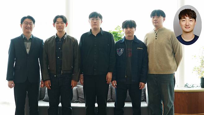 이번 연구를 수행한 GIST 연구진. 이규빈(왼쪽부터) AI융합학과 교수, 노상준 박사과정생, 김종원·강래영·남동우 석박사통합과정(박사과정), 백승혁 한국기계연구원 선임연구원.[GIST 제공]