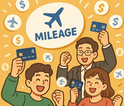 대한항공과 아시아나의 합병 작업이 본격화하고 있다. 항공마일리지 관련 이미지 [챗GPT를 이용해 제작함]